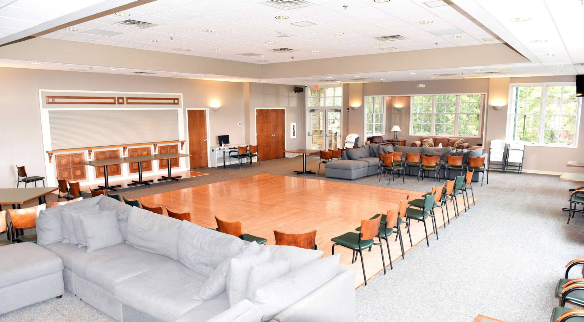 Interior do centro de estudantes